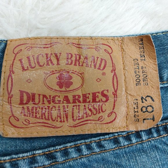 Vintage Lucky Brand Men's 183 Boot Legs Short Inseam Denim Jeans Siz 38 - Picture 13 of 13